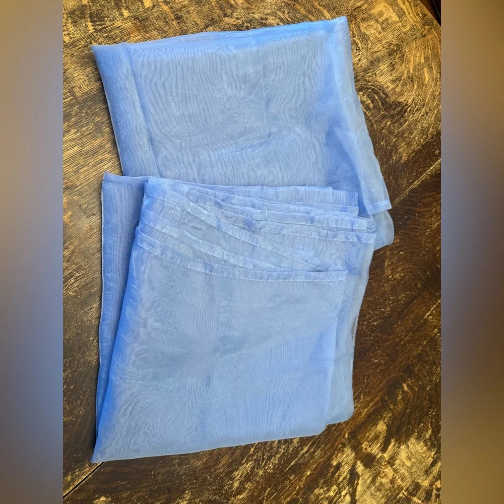 Light Blue Sheer IKEA Long Curtains